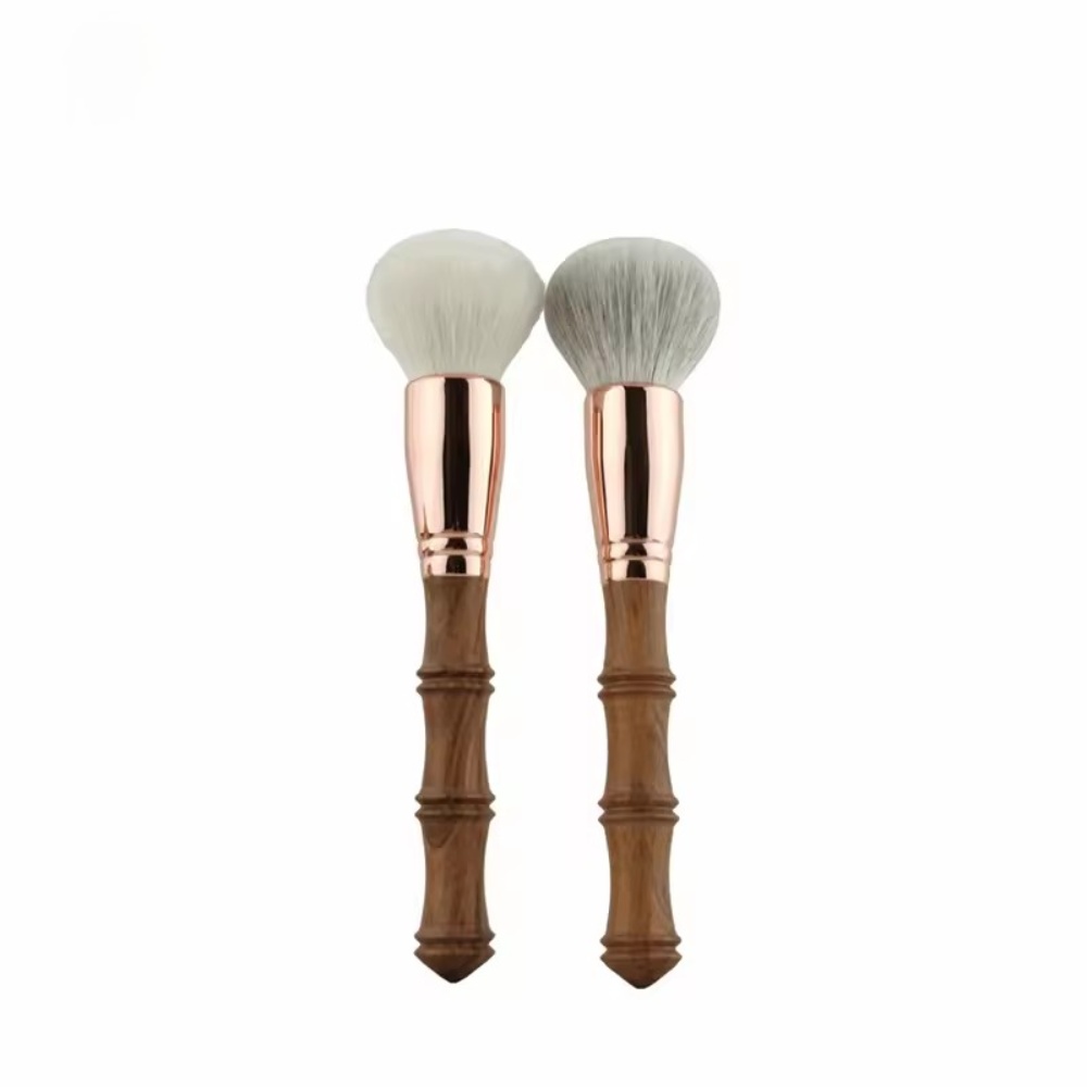 Goat Hair Loose Powder Dispensing Brush Bamboo Makeup Brushes Private Label Facial Around Large Powder Brush