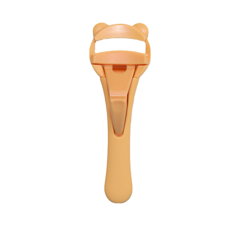 New Design orange  Portable Plastic Eyelash Curler Private Label Custom Eye Lashes Curler Makeup Tool .jpg