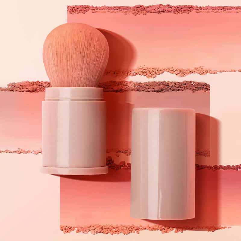 Travel Custom Image Flat Face Blush Liquid Loose Powder Case Sunscreen Puff Foundation Brush.jpg