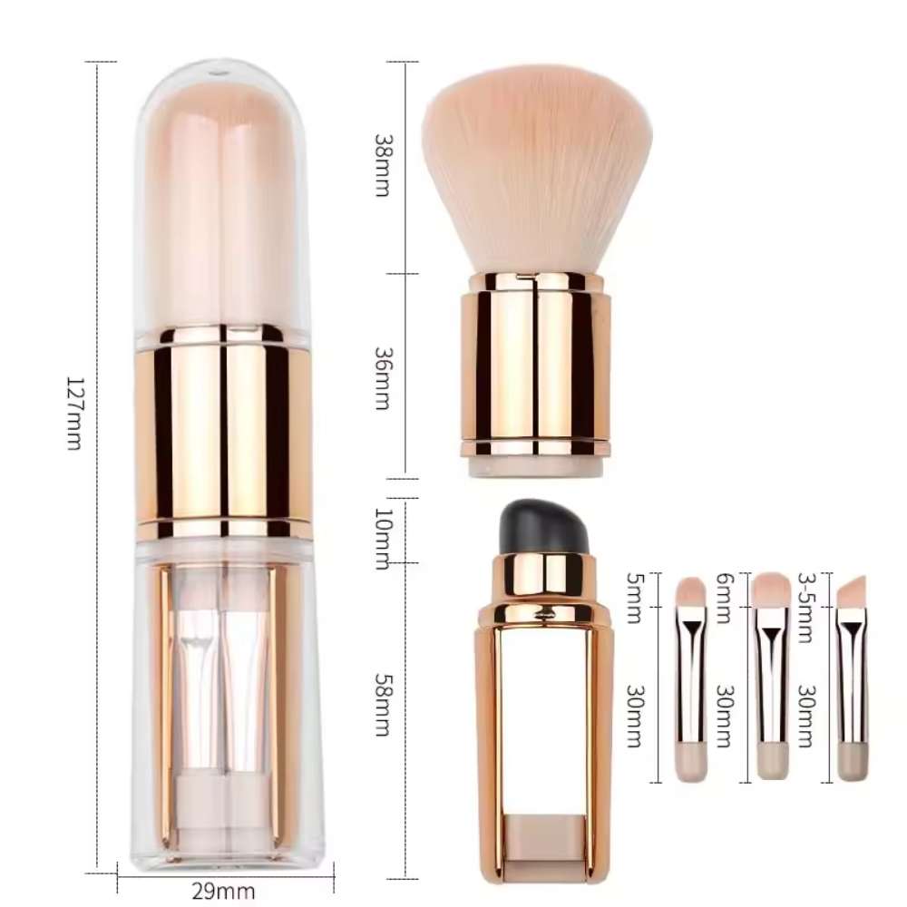 High Quality Portable 5-in-1 Makeup Brush Mini Powder Brush Eyeshadow Brush Flat Style Travel Beauty Tools Custom logo_4.jpg